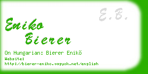 eniko bierer business card
